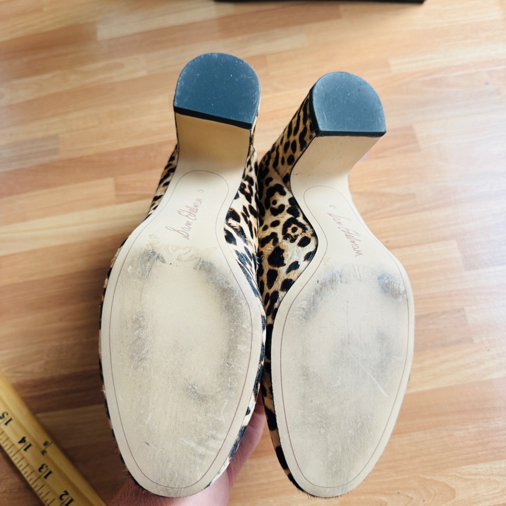 Sam Edelman leopard leather round toe pumps size 6 - Picture 9 of 13